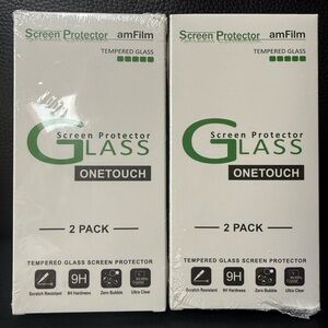 2-amFilm Tempered Glass Screen Protectors 2 Pack